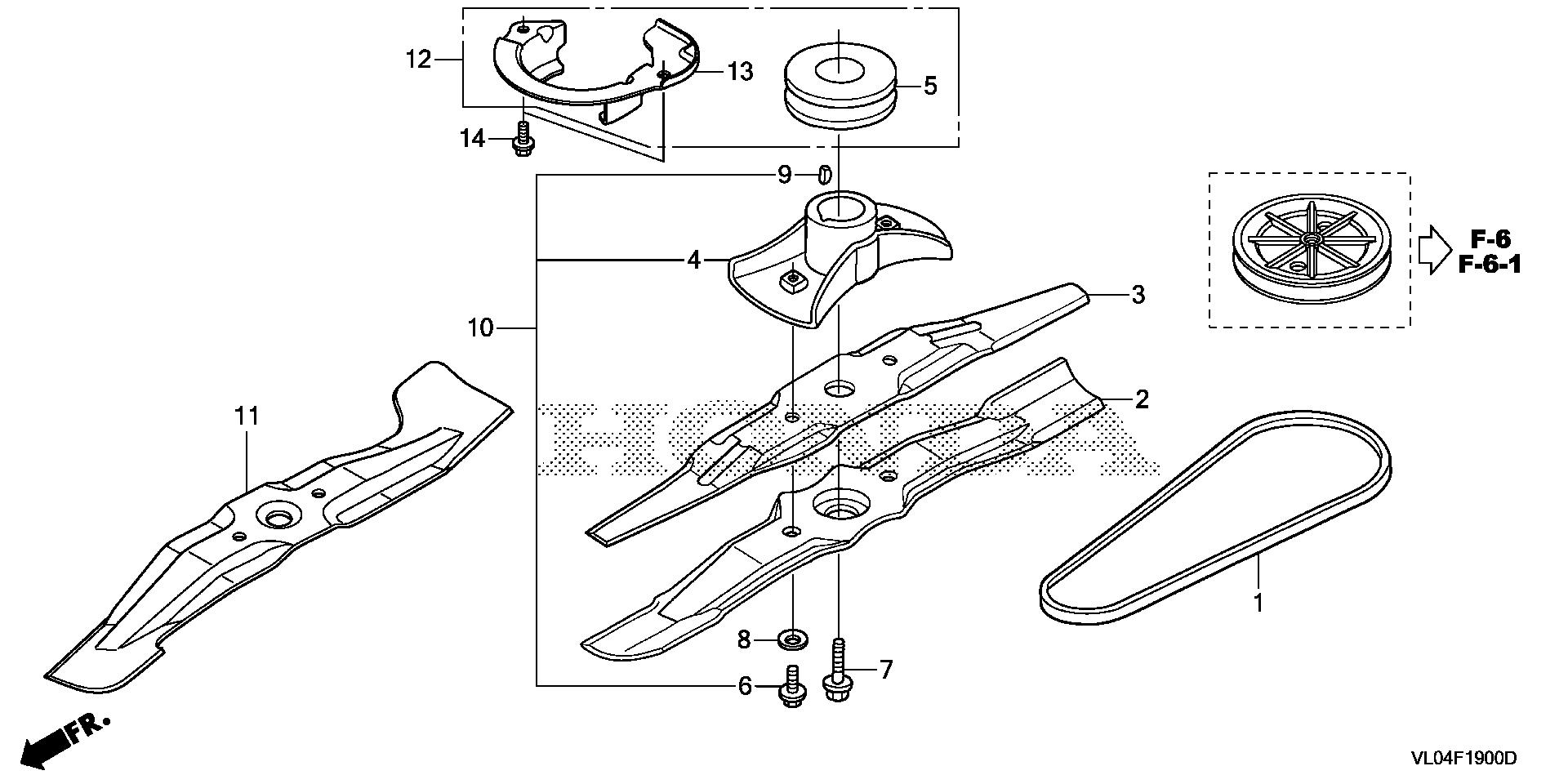 Honda hrr216 blade discount kit